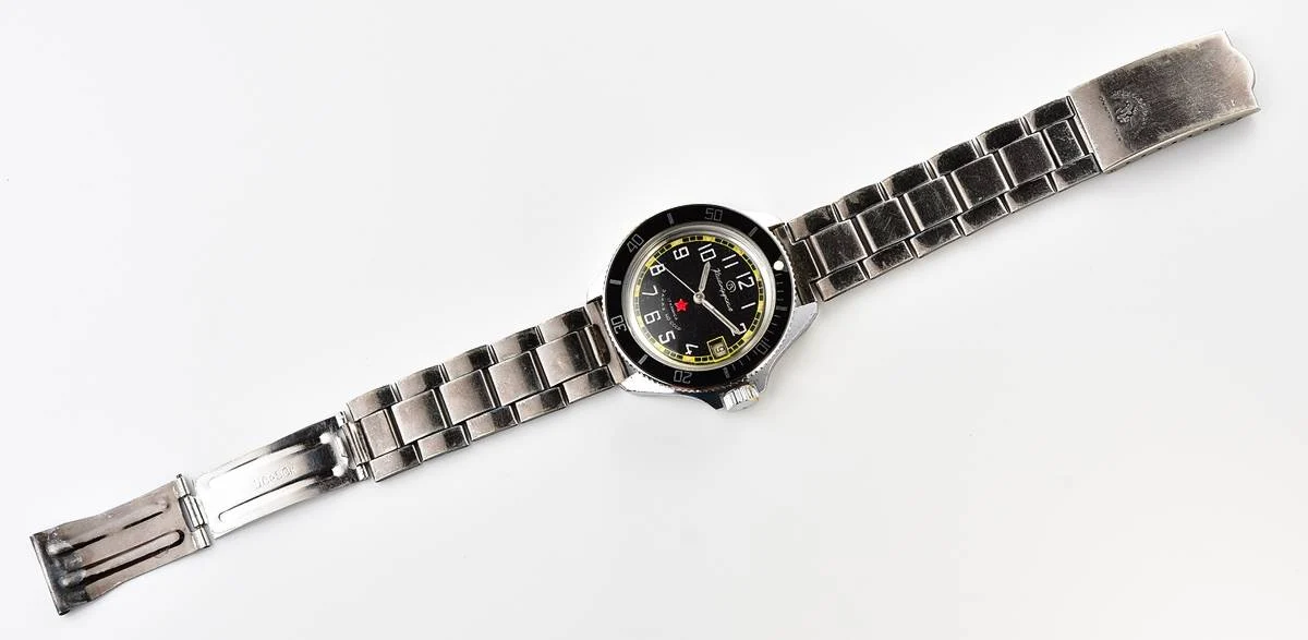 Vostok Komandirskie limited series watch - "Zakaz MO CCCP" with new black bezel