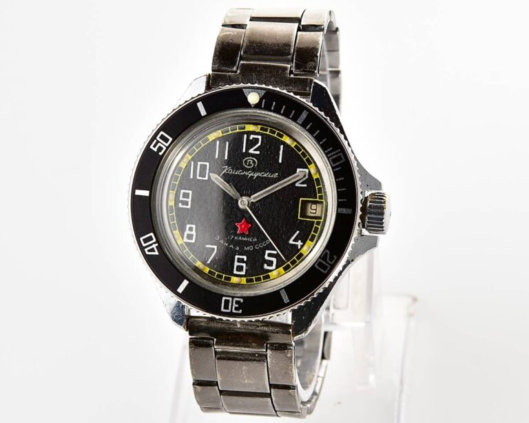Vostok Komandirskie limited series watch - "Zakaz MO CCCP" with new black bezel