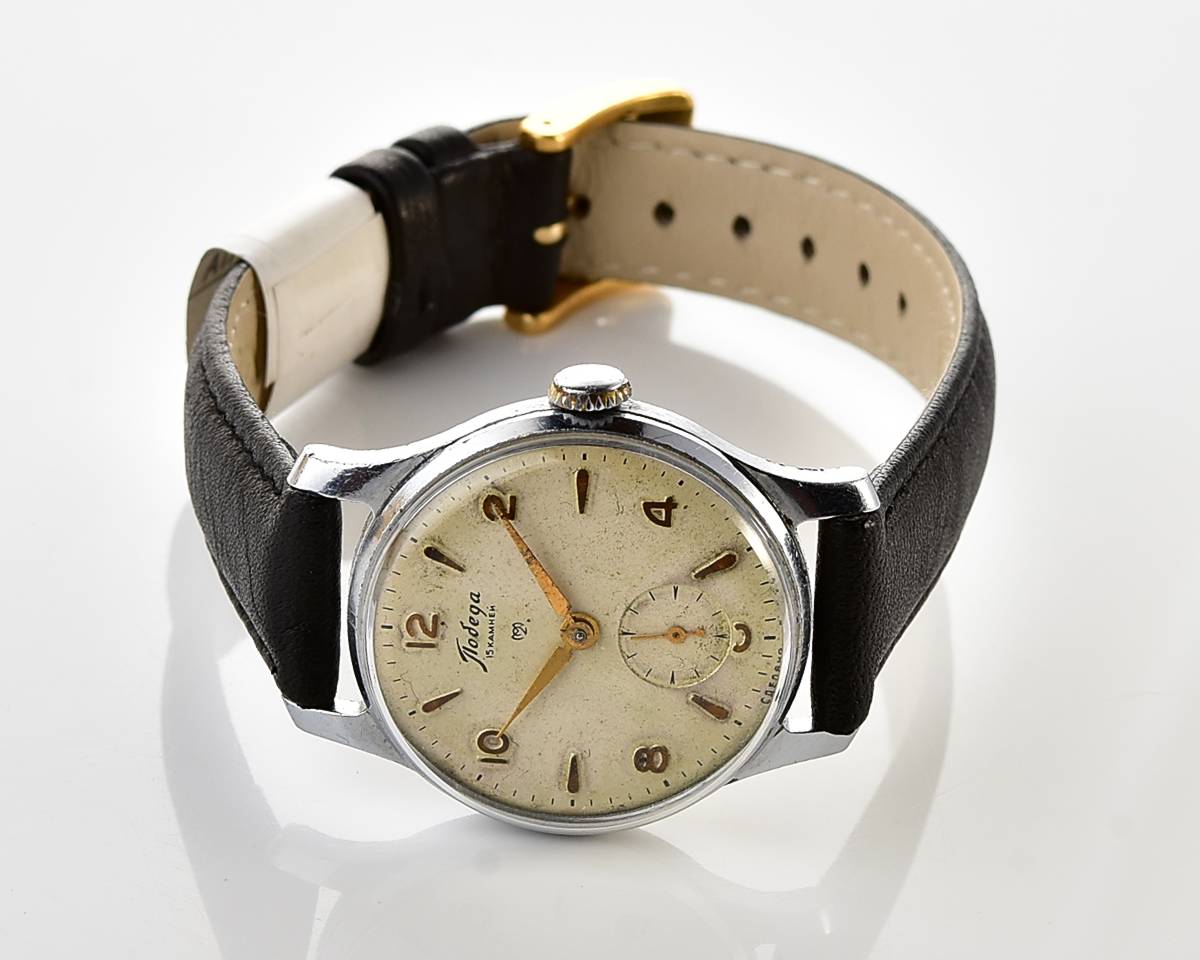 Vintage soviet mechanical POBEDA watch, 2MChZ, from 1950s