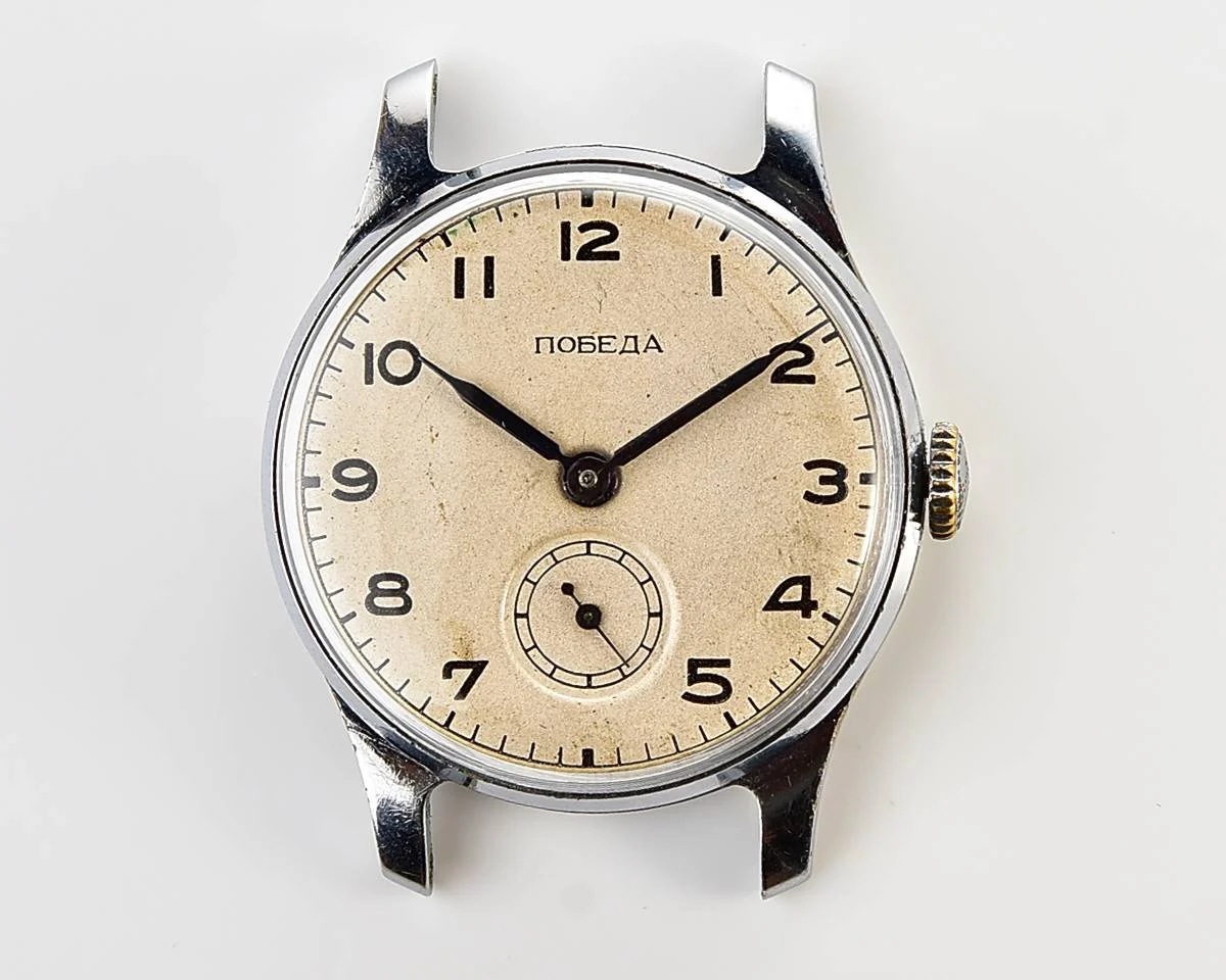Excellent Soviet Pobeda 1MChZ from 1953 + exquisite Sturmanskie compass strap!