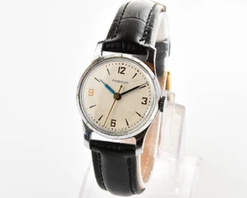 Vintage Soviet mechanical Pobeda watch with central seconds hand