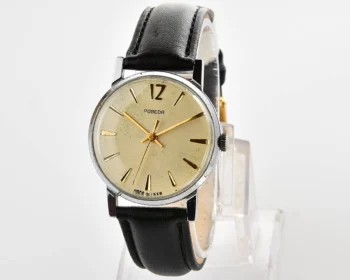 Vintage Soviet mechanical Pobeda watch with central seconds hand