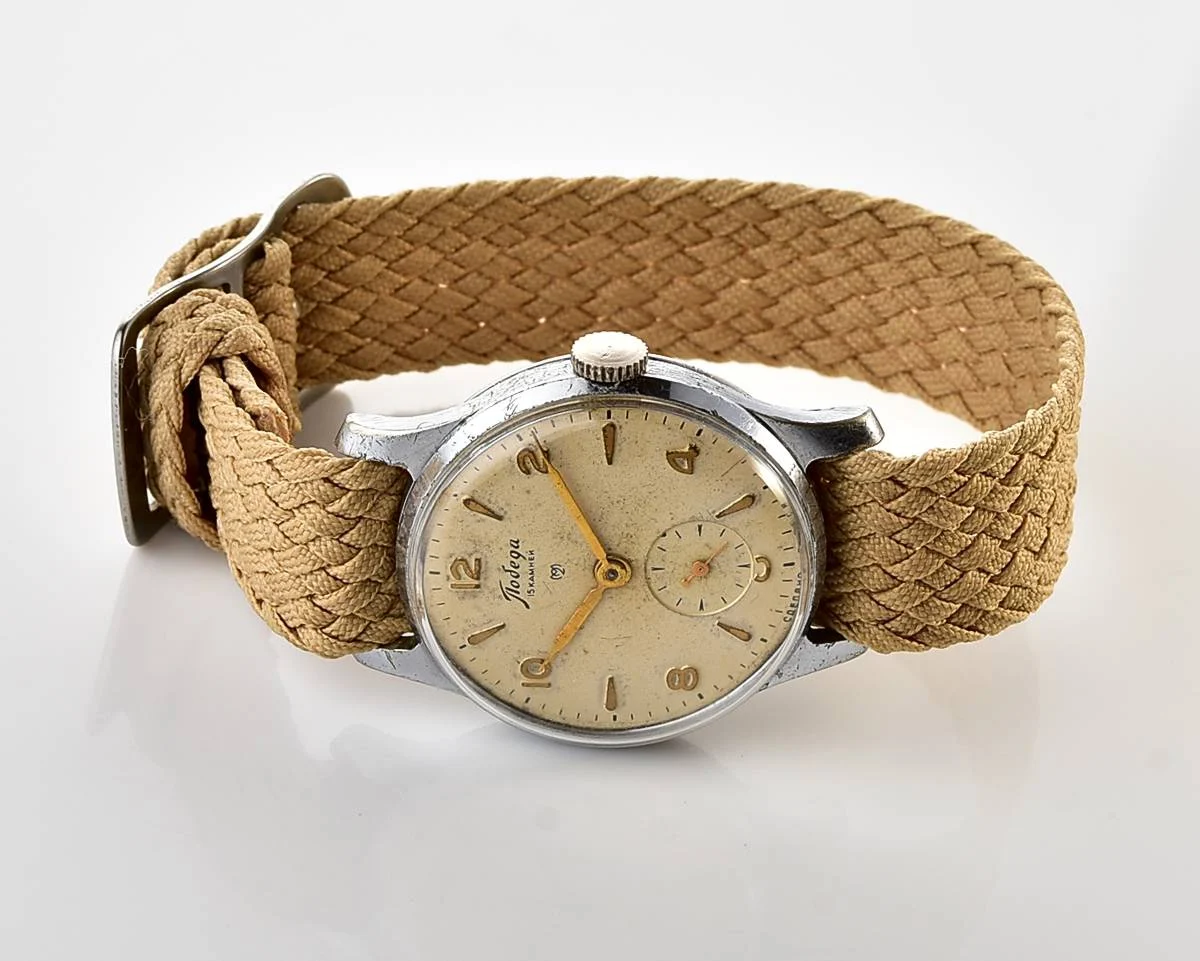 Vintage Soviet mechanical Pobeda watch, 2MChZ, the 3rd quarter of 1956