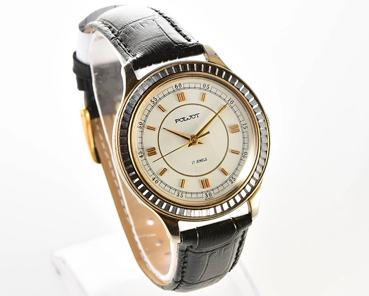 Large Poljot mechanical wristwatch