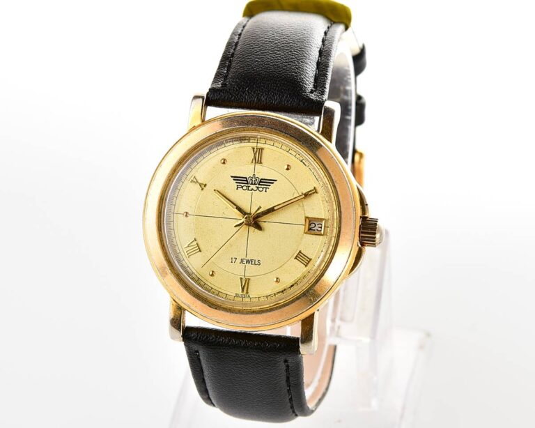 Large POLJOT mechanical wrist watch