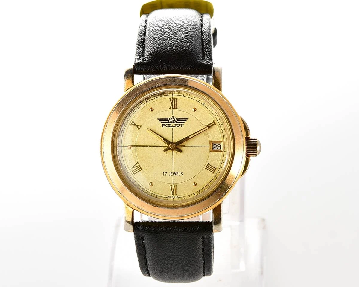 Large Poljot mechanical wrist watch