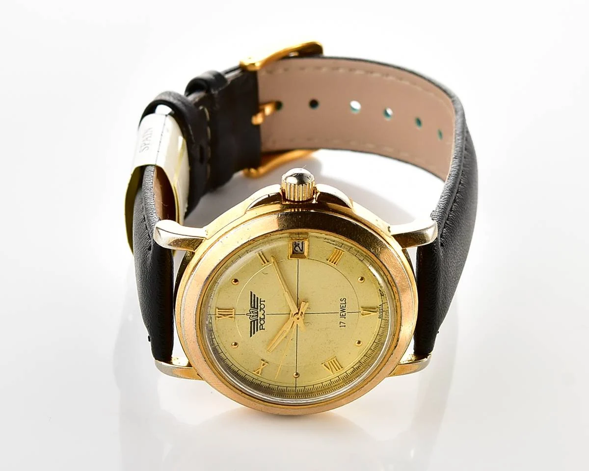 Large Poljot mechanical wrist watch