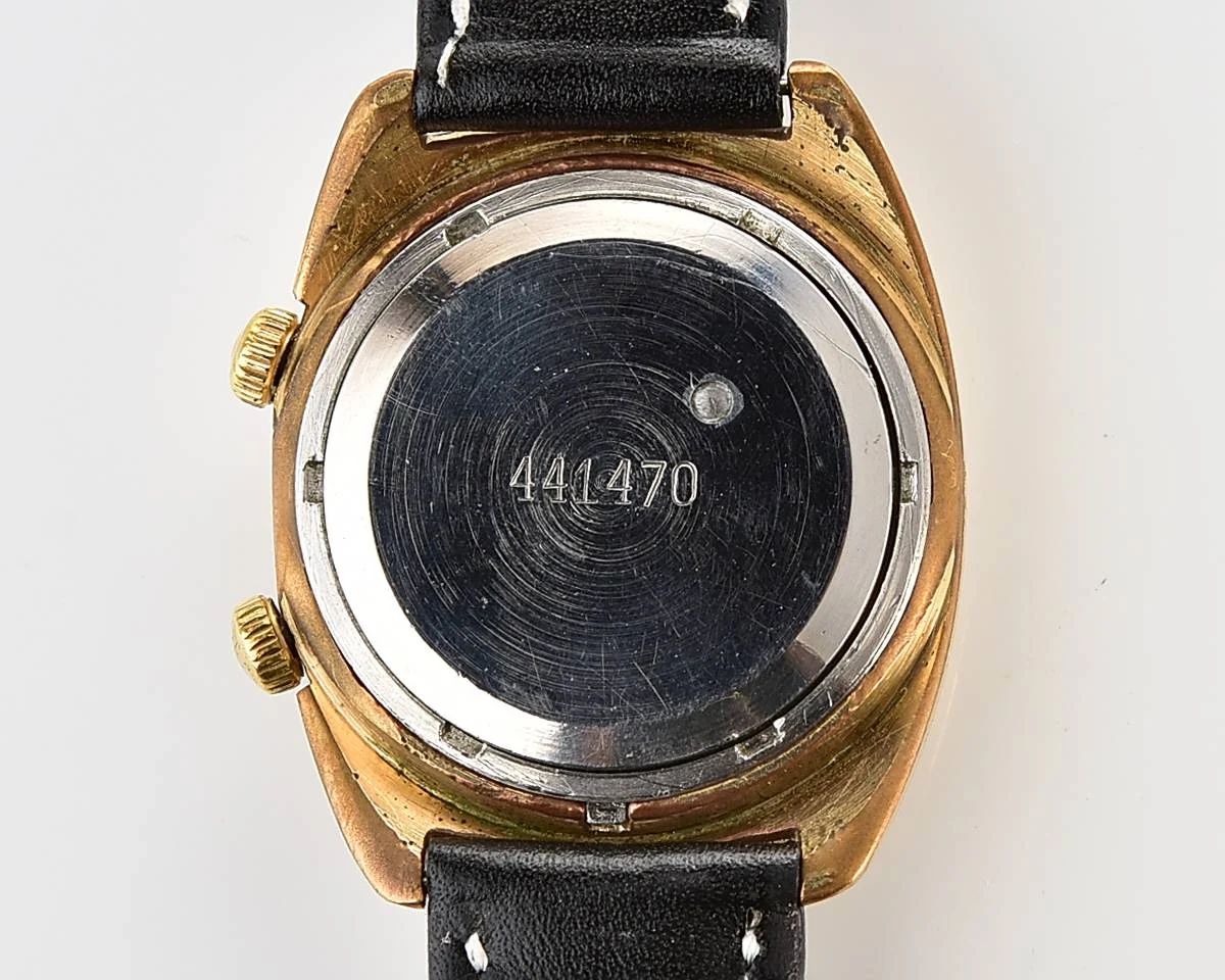 Soviet Poljot gold-plated mechanical watch with alarm clock function