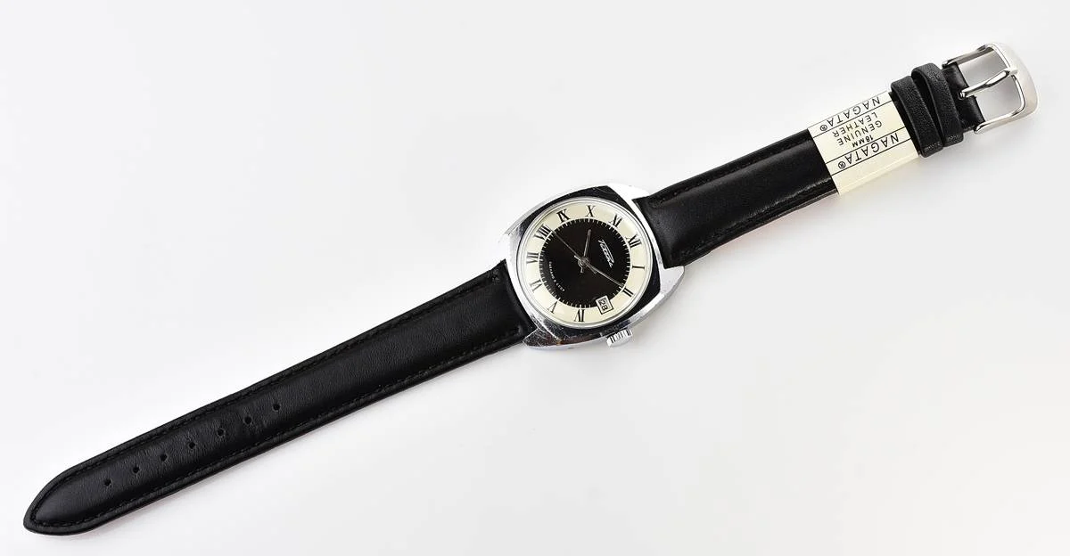 Soviet Raketa vintage mechanical watch with duo-tone dial
