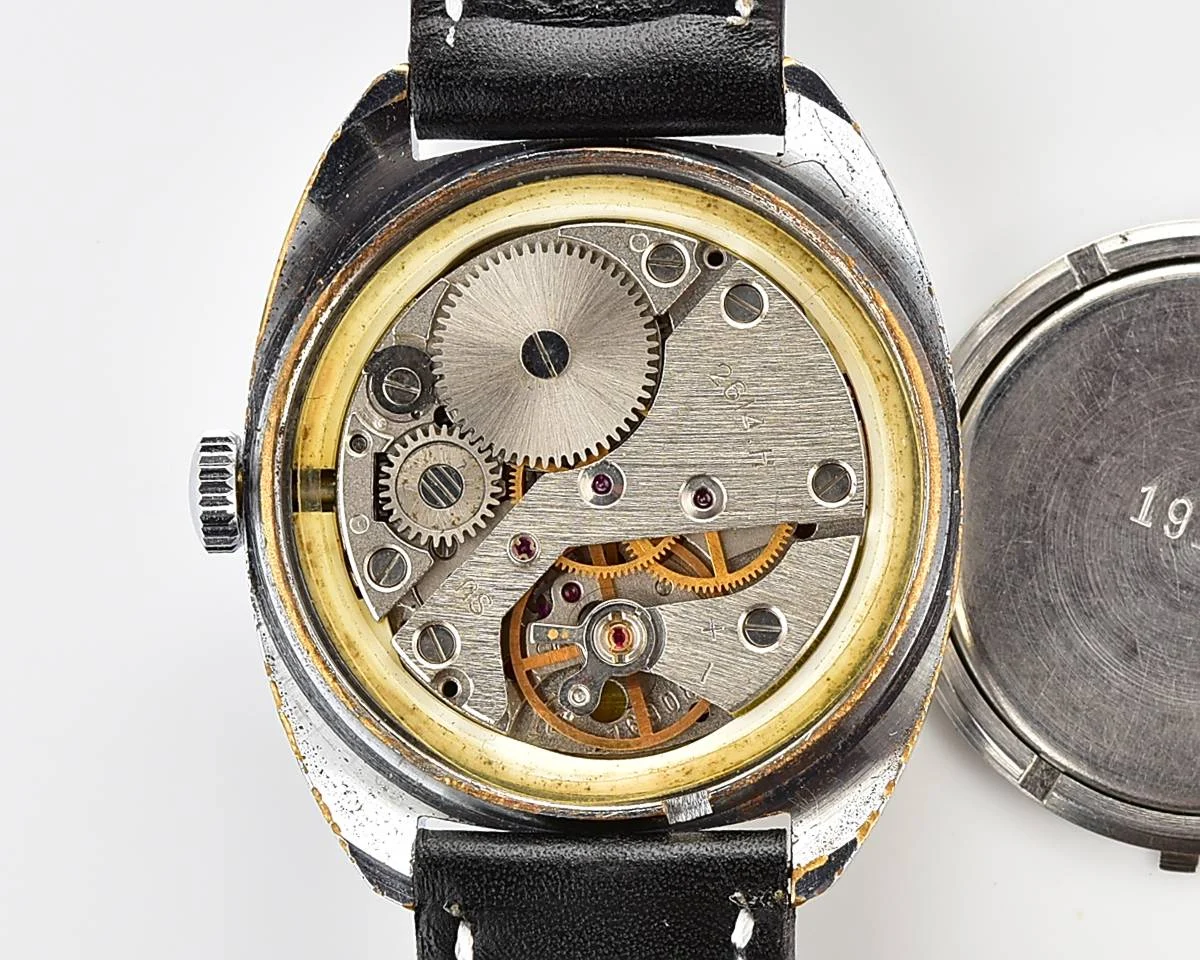 Soviet Raketa vintage mechanical watch with duo-tone dial