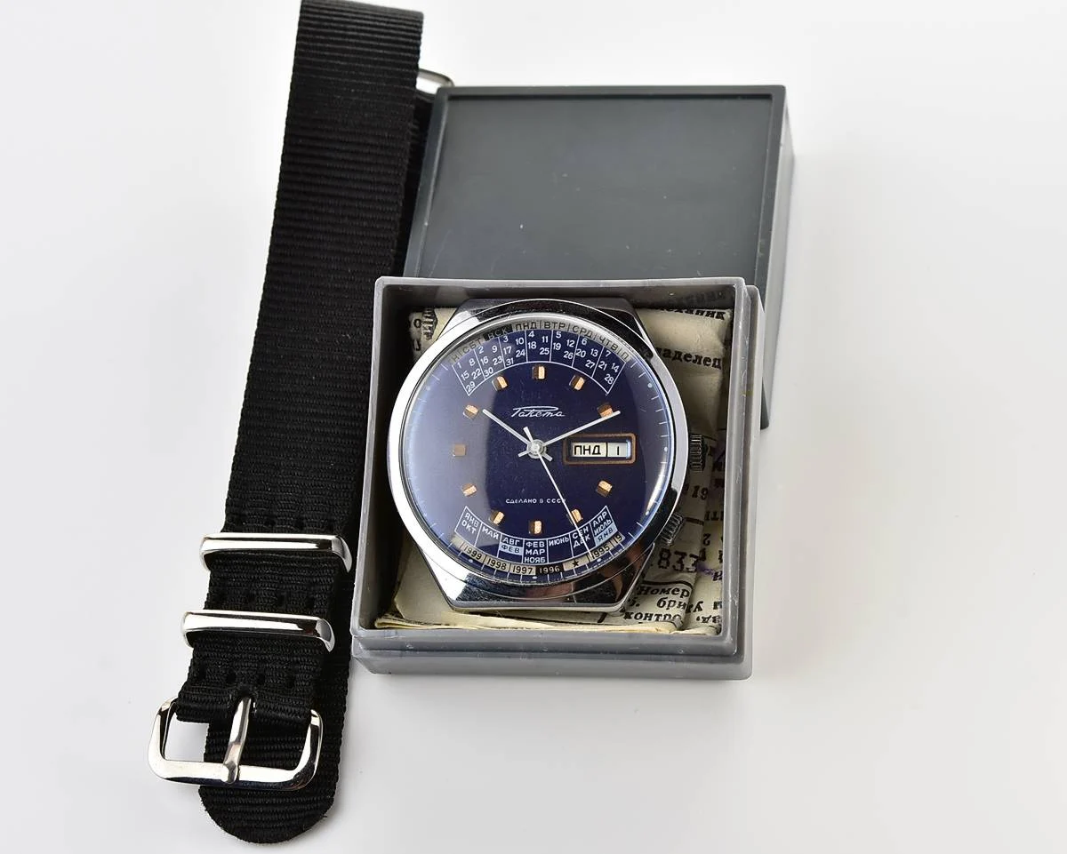 TIME CAPSULE: Vintage Soviet Raketa perpetual calendar watch - New Old Stock (NOS)!