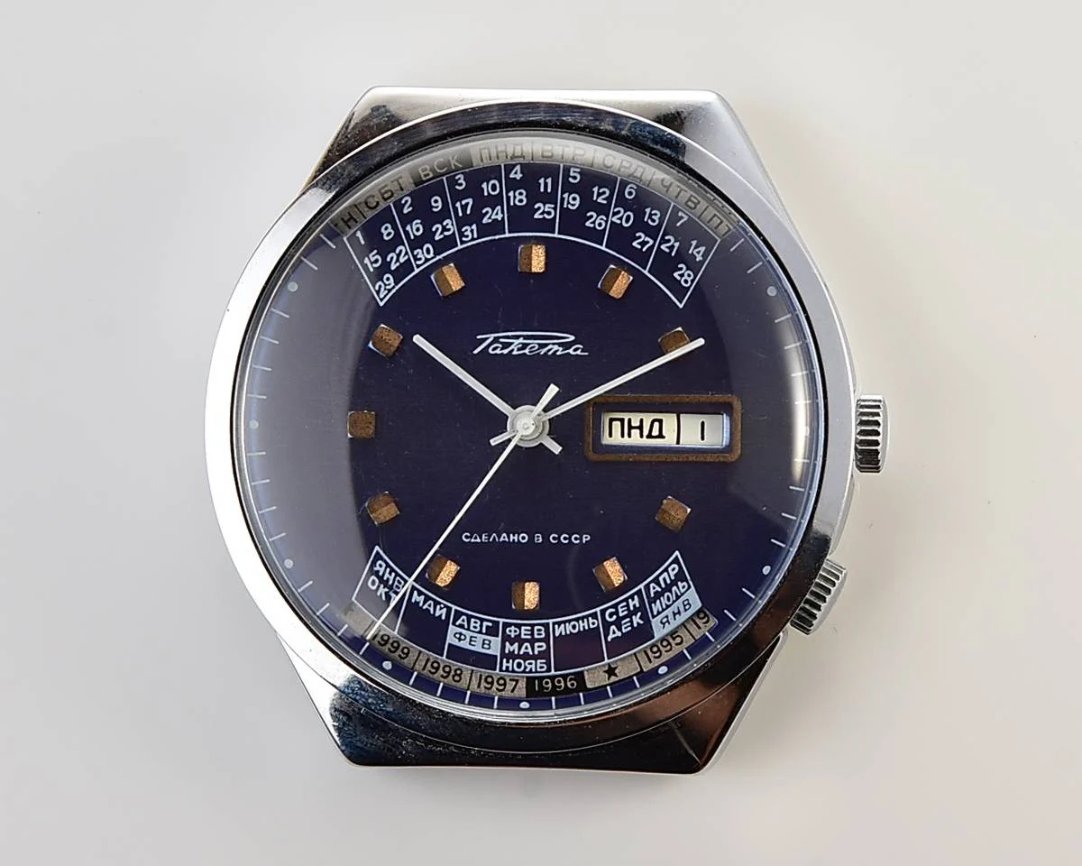 TIME CAPSULE: Vintage Soviet Raketa perpetual calendar watch - New Old Stock (NOS)!