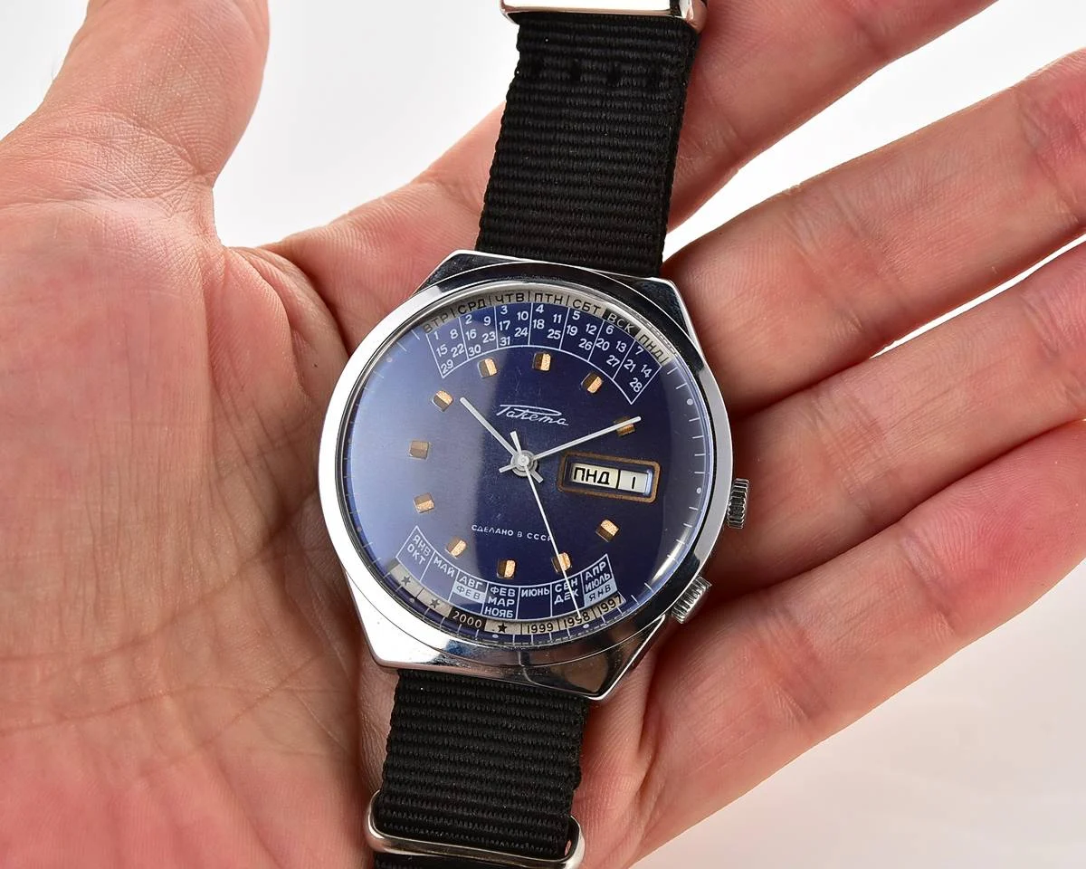 TIME CAPSULE: Vintage Soviet Raketa perpetual calendar watch - New Old Stock (NOS)!