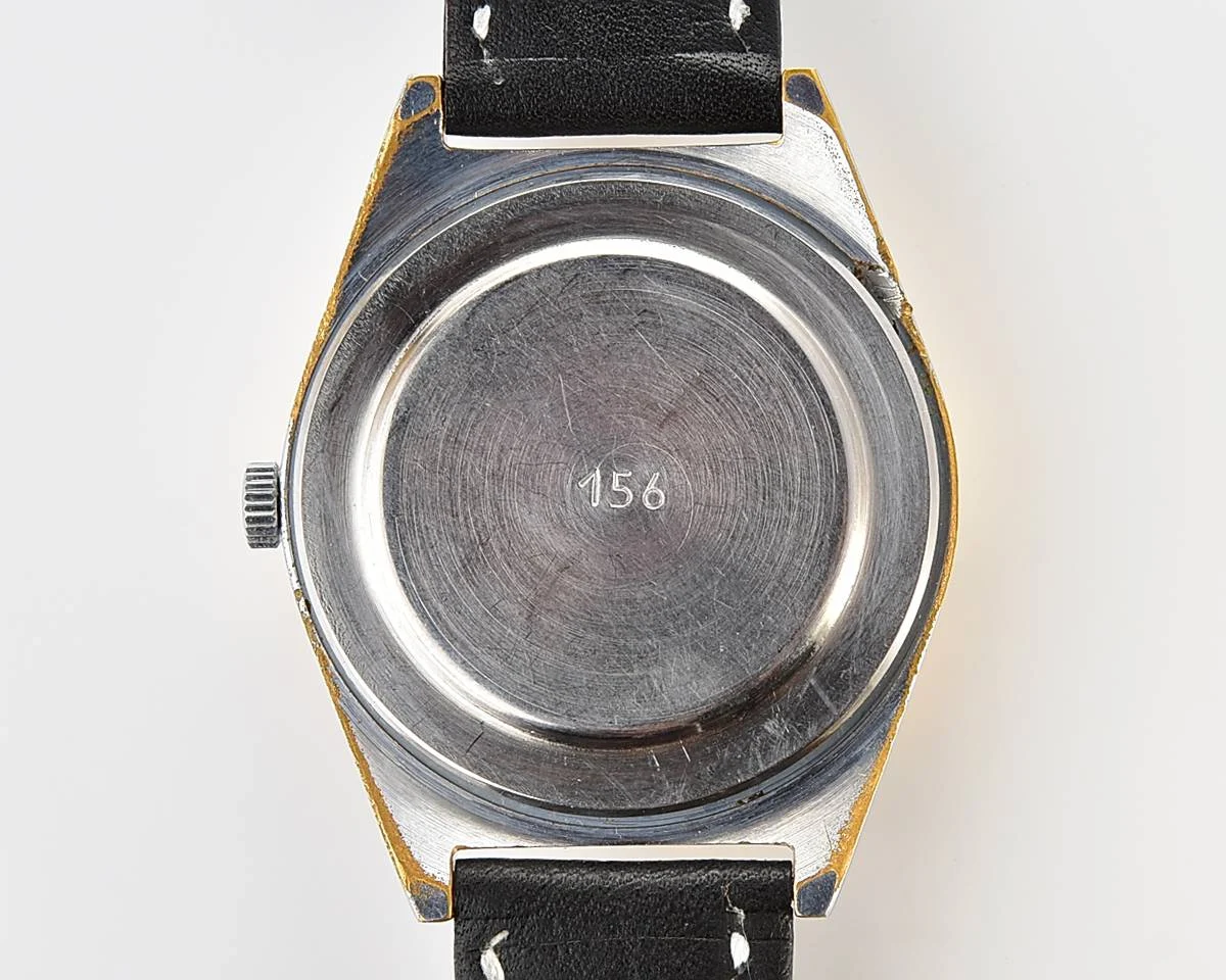 Large Soviet Raketa vintage mechanical watch with stylish minimalistic dial