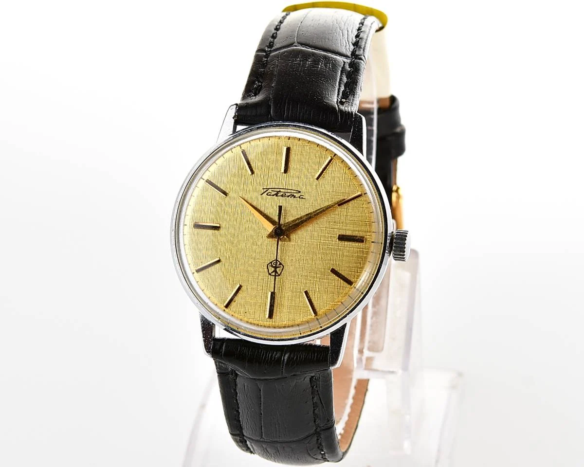 Soviet Raketa vintage mechanical watch with beautiful textured dial