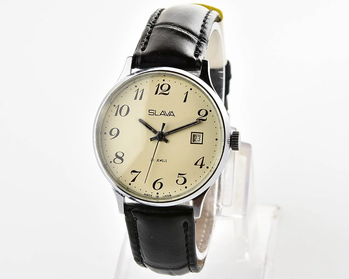Slava Soviet vintage mechanical watch