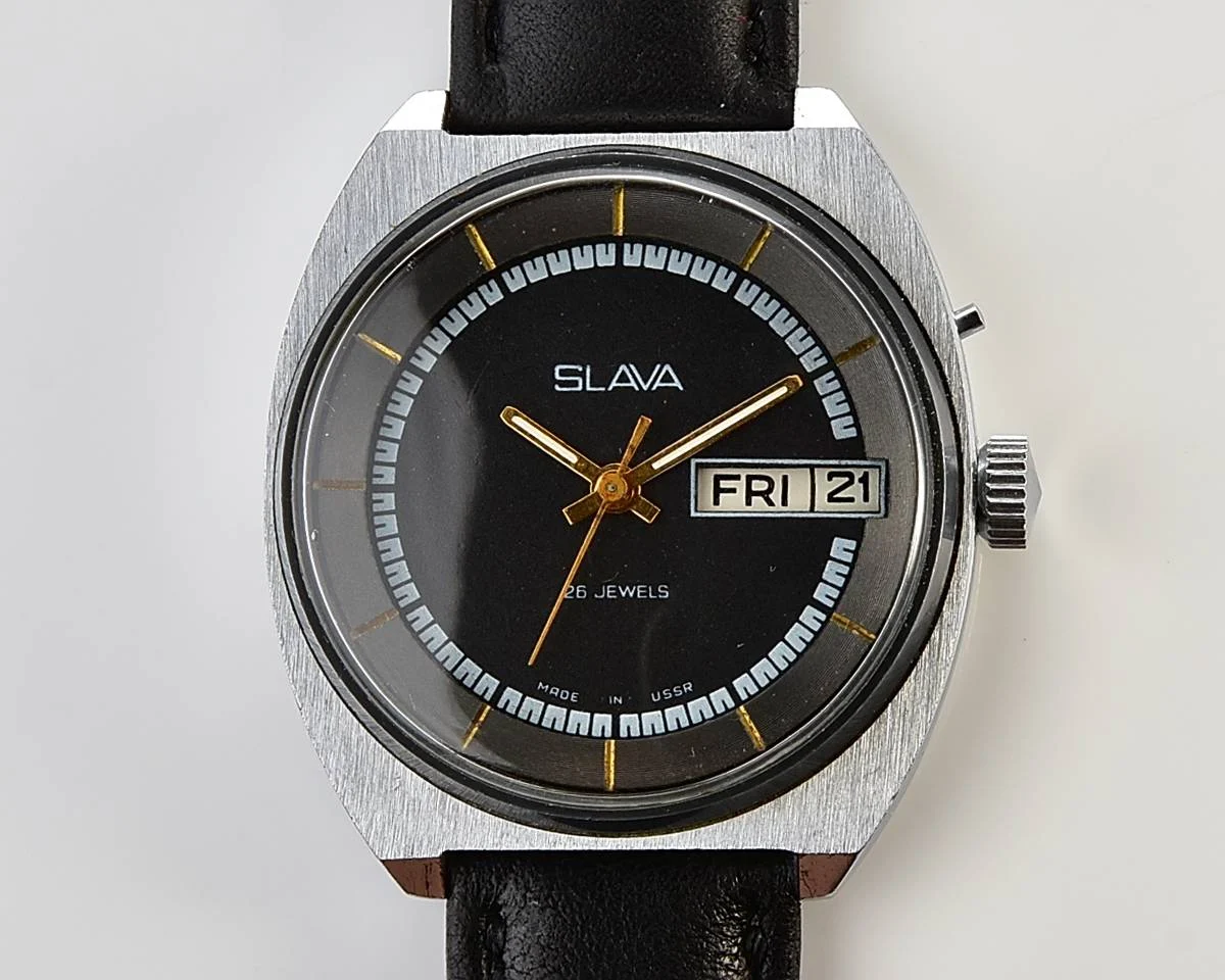 Slava Soviet mechanical vintage watch
