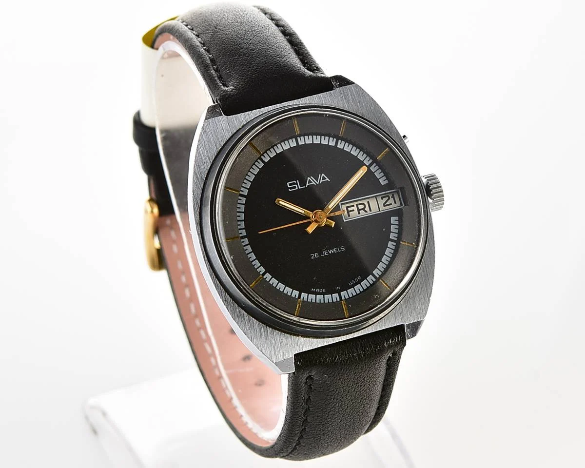 Slava Soviet mechanical vintage watch