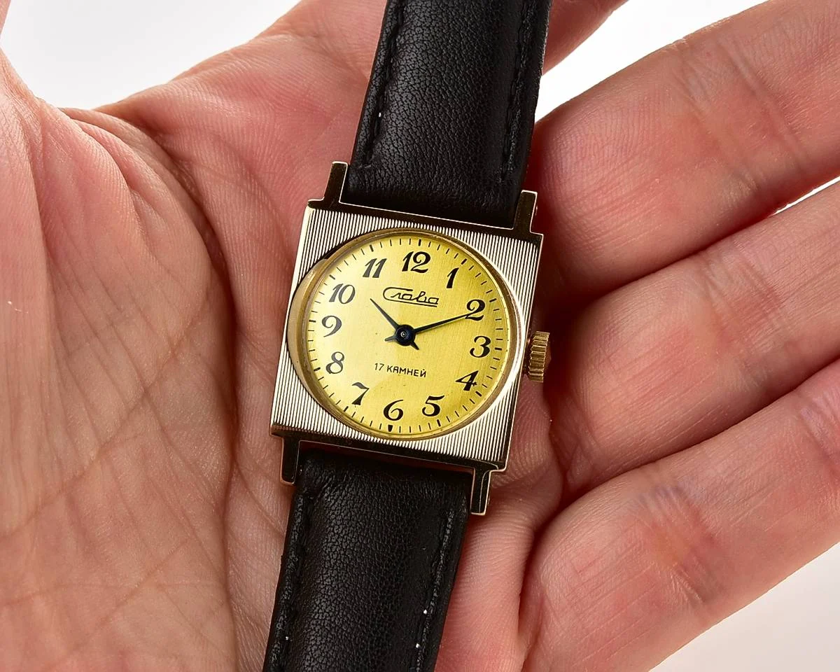 TIME CAPSULE: Slava vintage gold-plated wrist watch for ladies – New Old Stock (NOS)!