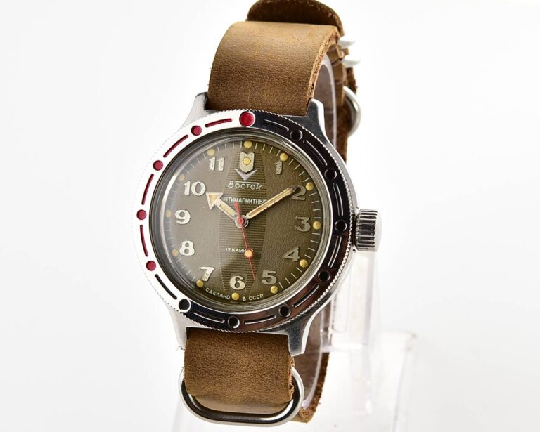 Vostok Amphibia mechanical watch + genuine leather NATO Commander strap!