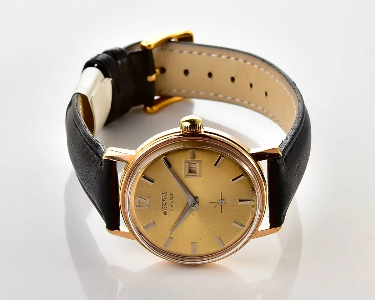 Excellent Soviet Vostok mechanical gold-plated wrist watch