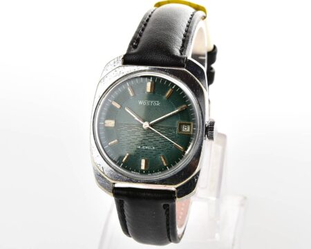 Export Wostok (Vostok) mechanical watch with beautiful textured teal dial