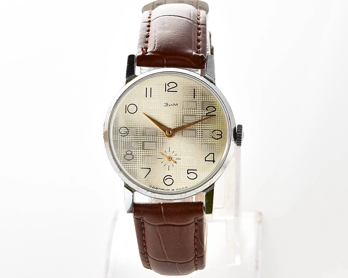 ZiM Soviet mechanical watch with unusual dial