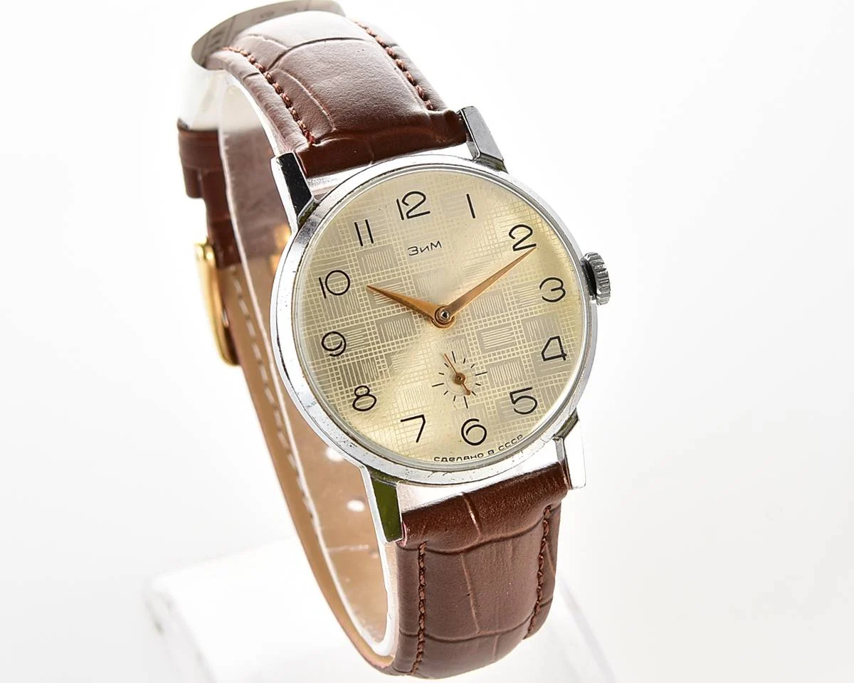 ZiM Soviet mechanical watch with unusual dial