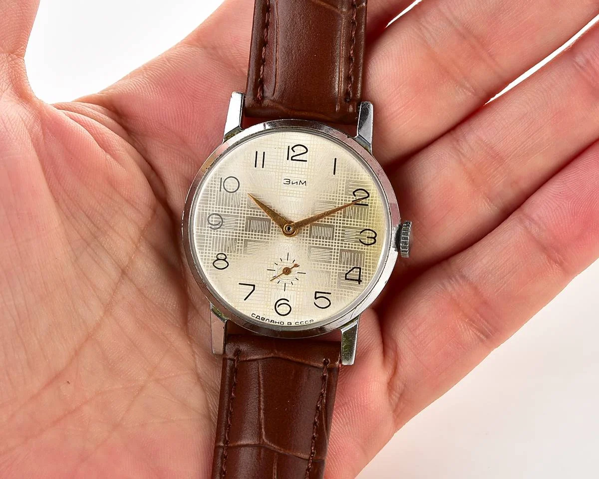ZiM Soviet mechanical watch with unusual dial