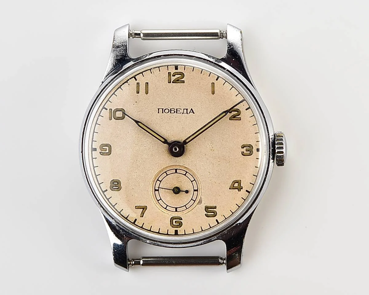 Exceptionally well preserved Soviet Pobeda from 1955 + exquisite Sturmanskie compass strap!