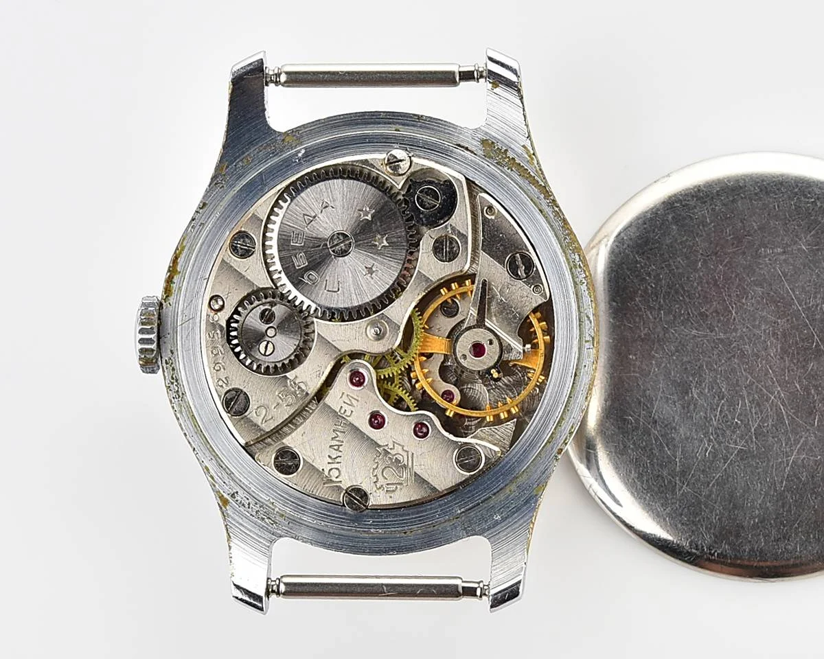 Exceptionally well preserved Soviet Pobeda from 1955 + exquisite Sturmanskie compass strap!