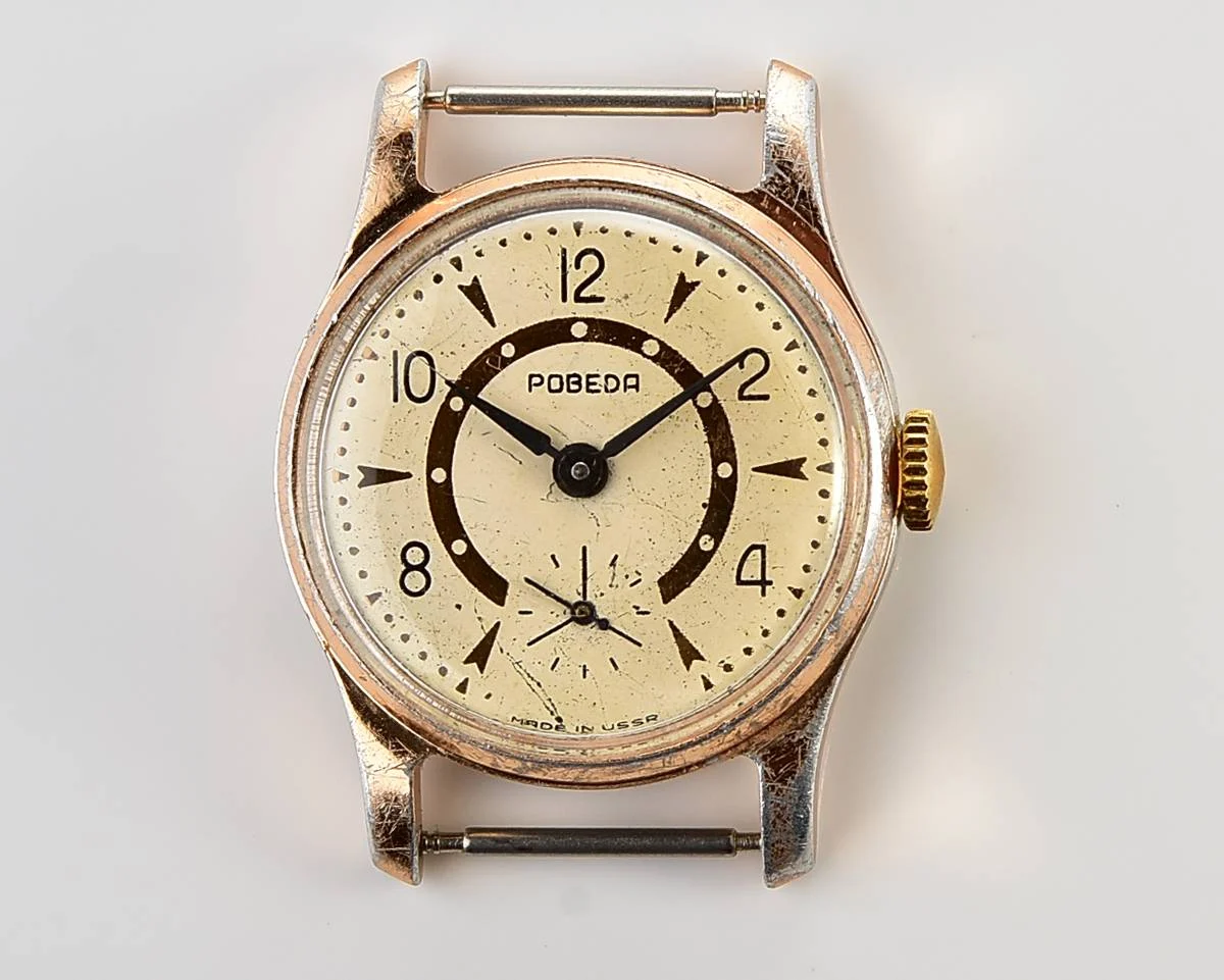 Vintage Pobeda Soviet mechanical wristwatch, 1st quarter of 1949!