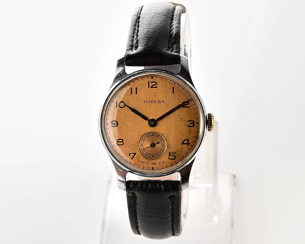 Vintage Soviet mechanical Pobeda watch, 2MChZ from 2nd quarter 1955!
