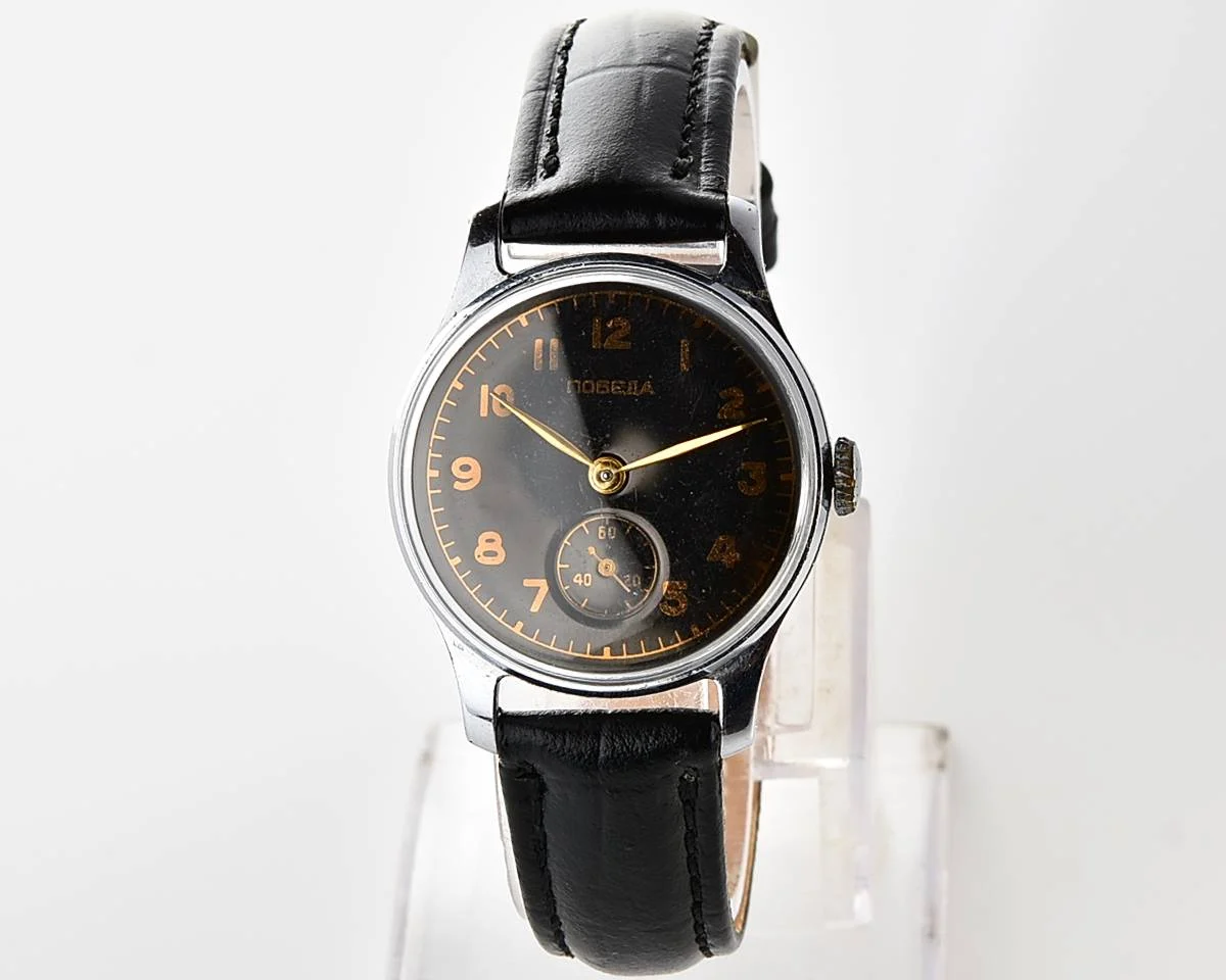 Vintage Soviet mechanical Pobeda wrist watch, 1MChZ, 2nd quarter of 1954
