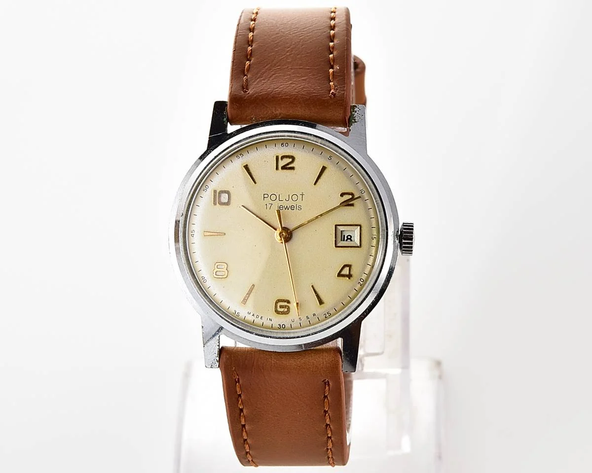 Soviet vintage Poljot mechanical wrist watch