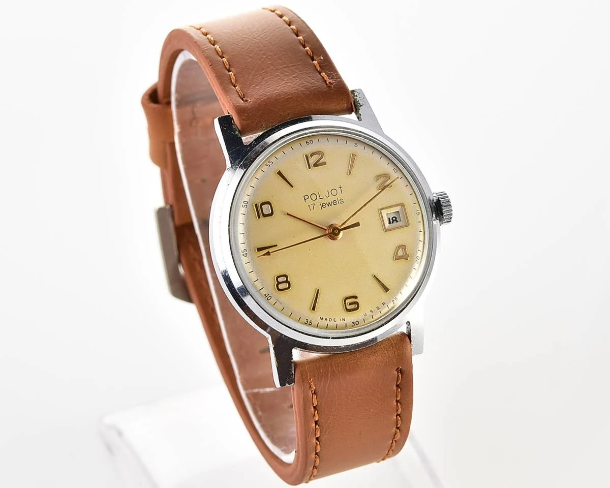 Soviet vintage Poljot mechanical wrist watch