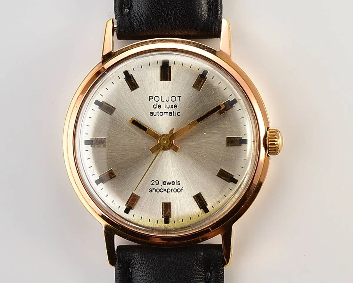 Beautiful automatic vintage gold-plated watch Poljot De Luxe!