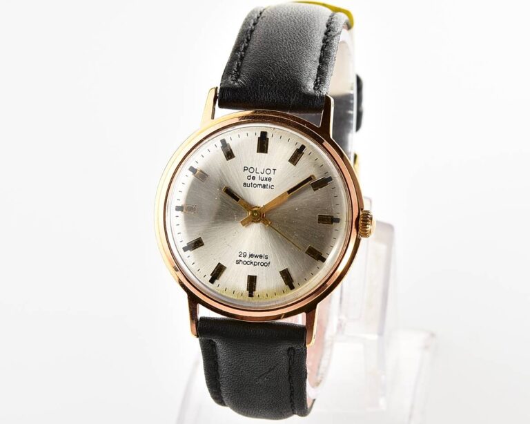 Beautiful automatic vintage gold-plated watch POLJOT DE LUXE!