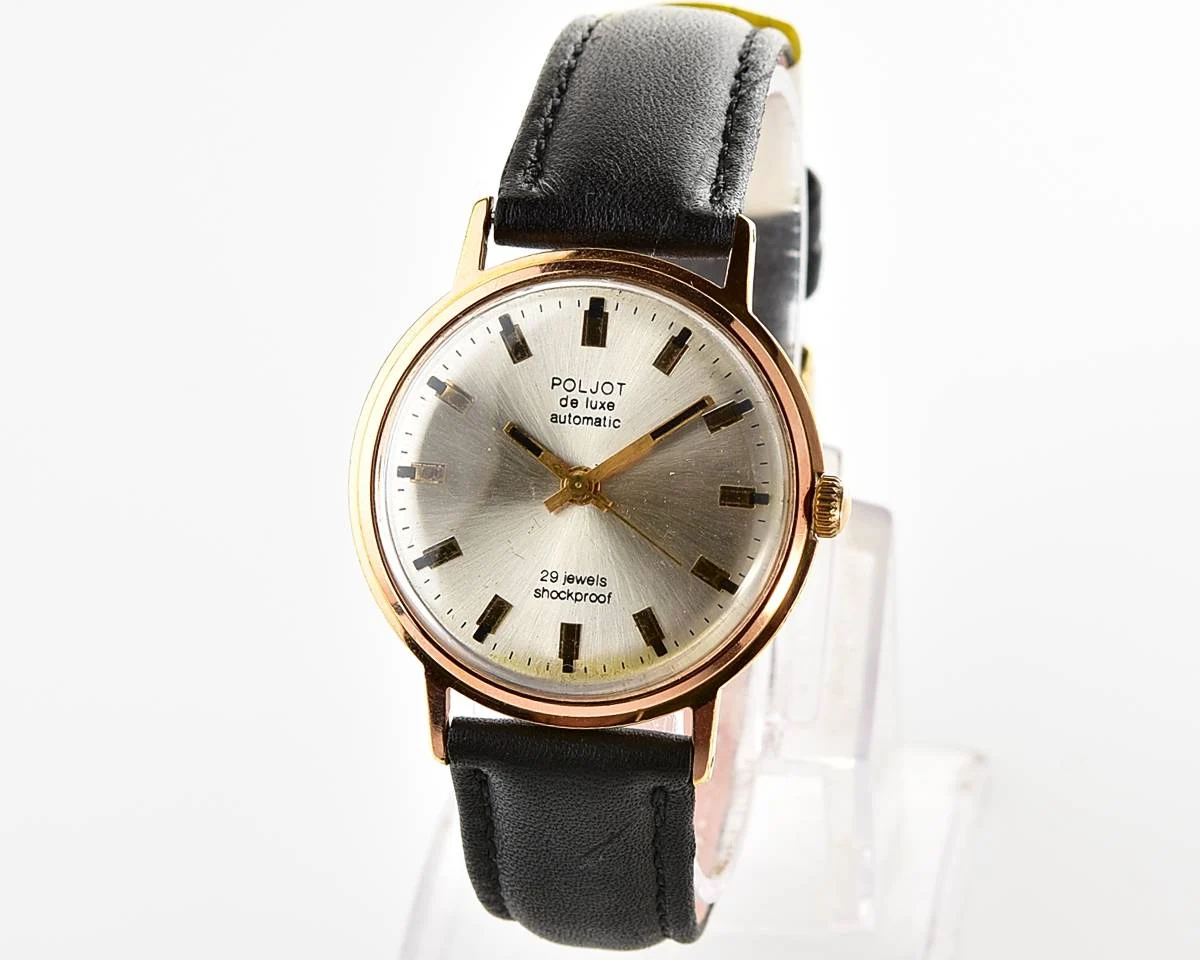 Beautiful automatic vintage gold-plated watch Poljot De Luxe!