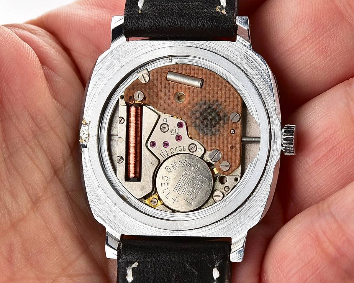Soviet Poljot watch with quartz movement