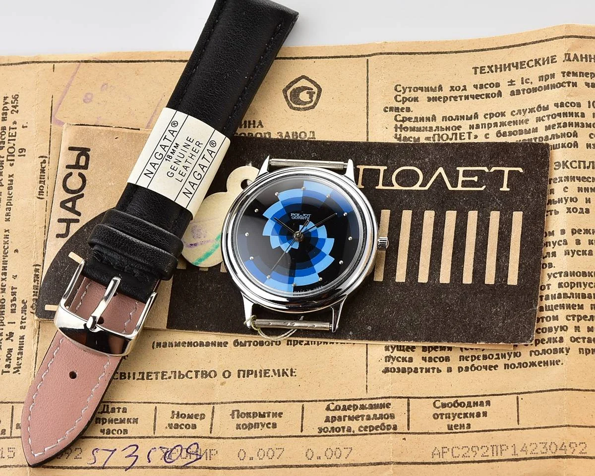 TIME CAPSULE: Soviet Poljot wrist watch with quartz movement – New Old Stock (NOS)!