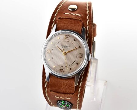 Excellent soviet RAKETA Baltica vintage mechanical watch with exquisite handmade Sturmanskie compass strap!