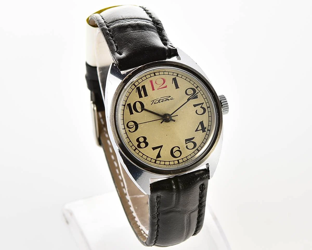 Soviet Raketa "red 12" vintage mechanical wristwatch