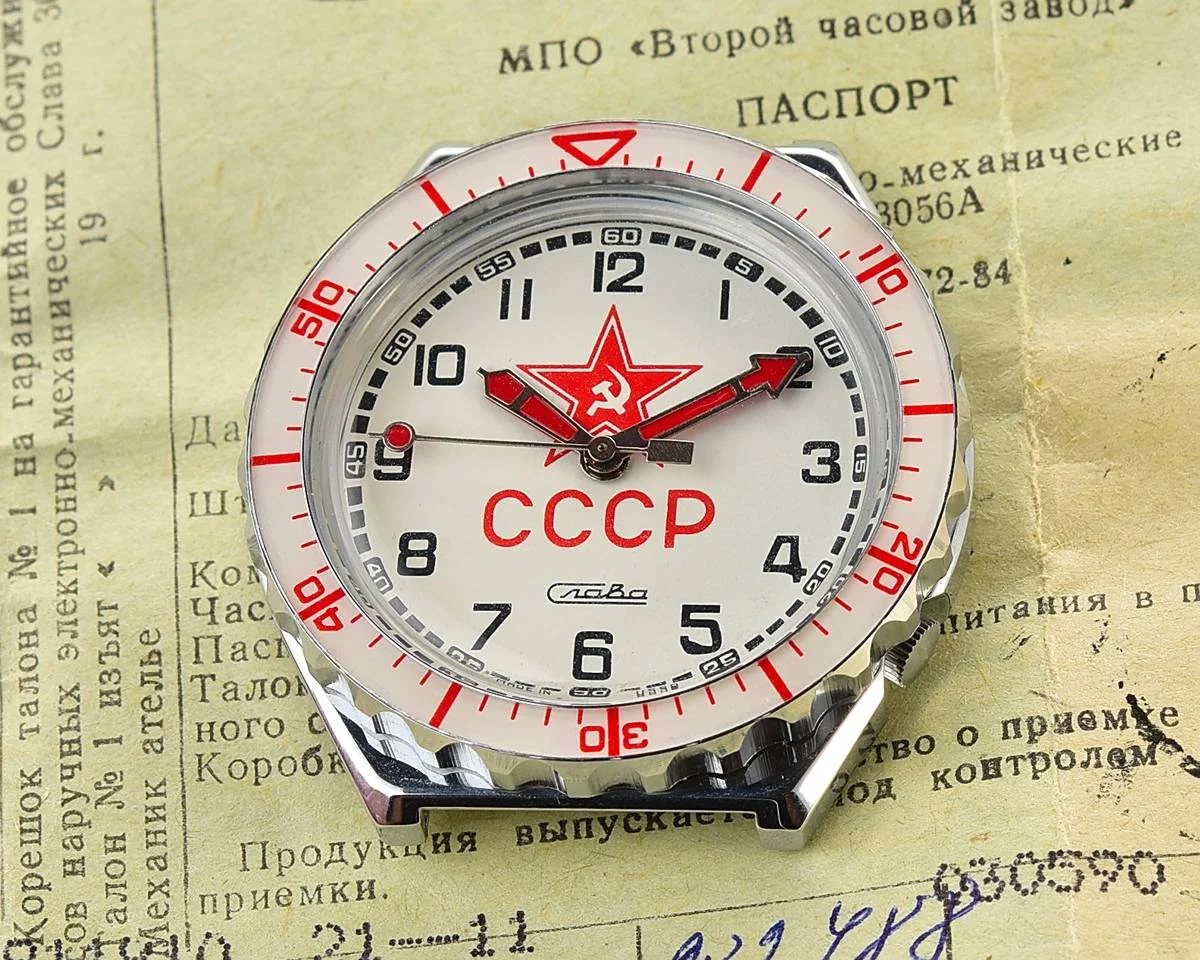 TIME CAPSULE: Large Soviet Slava CCCP watch with quartz movement – New Old Stock (NOS)!