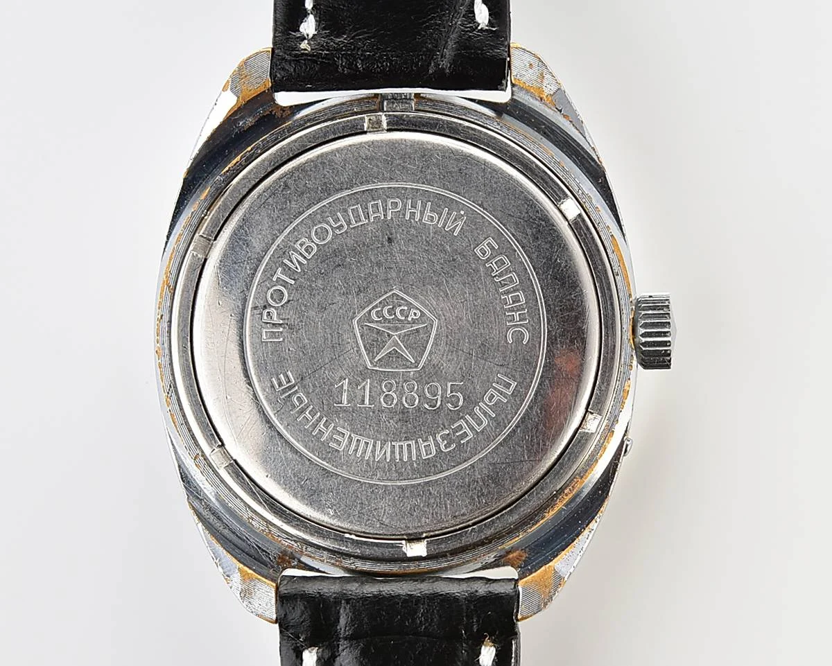 Slava Soviet mechanical vintage watch with green dial
