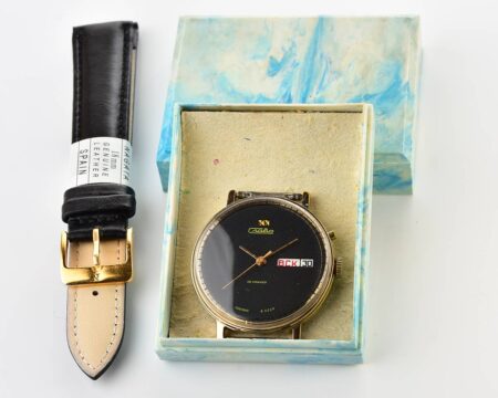 Excellent Slava soviet gold-plated mechanical vintage watch