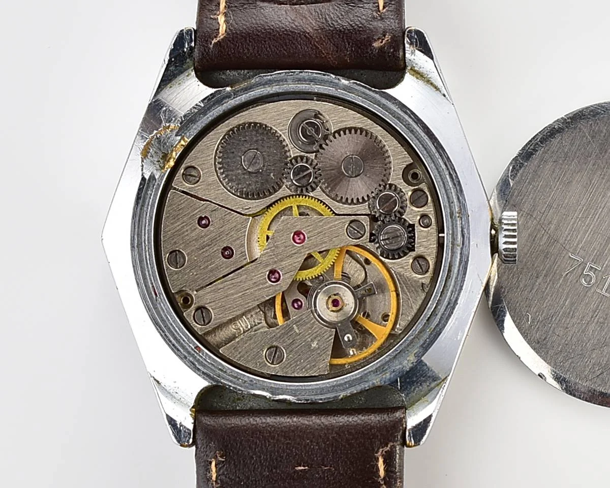 Hexagonal Slava Soviet mechanical vintage watch