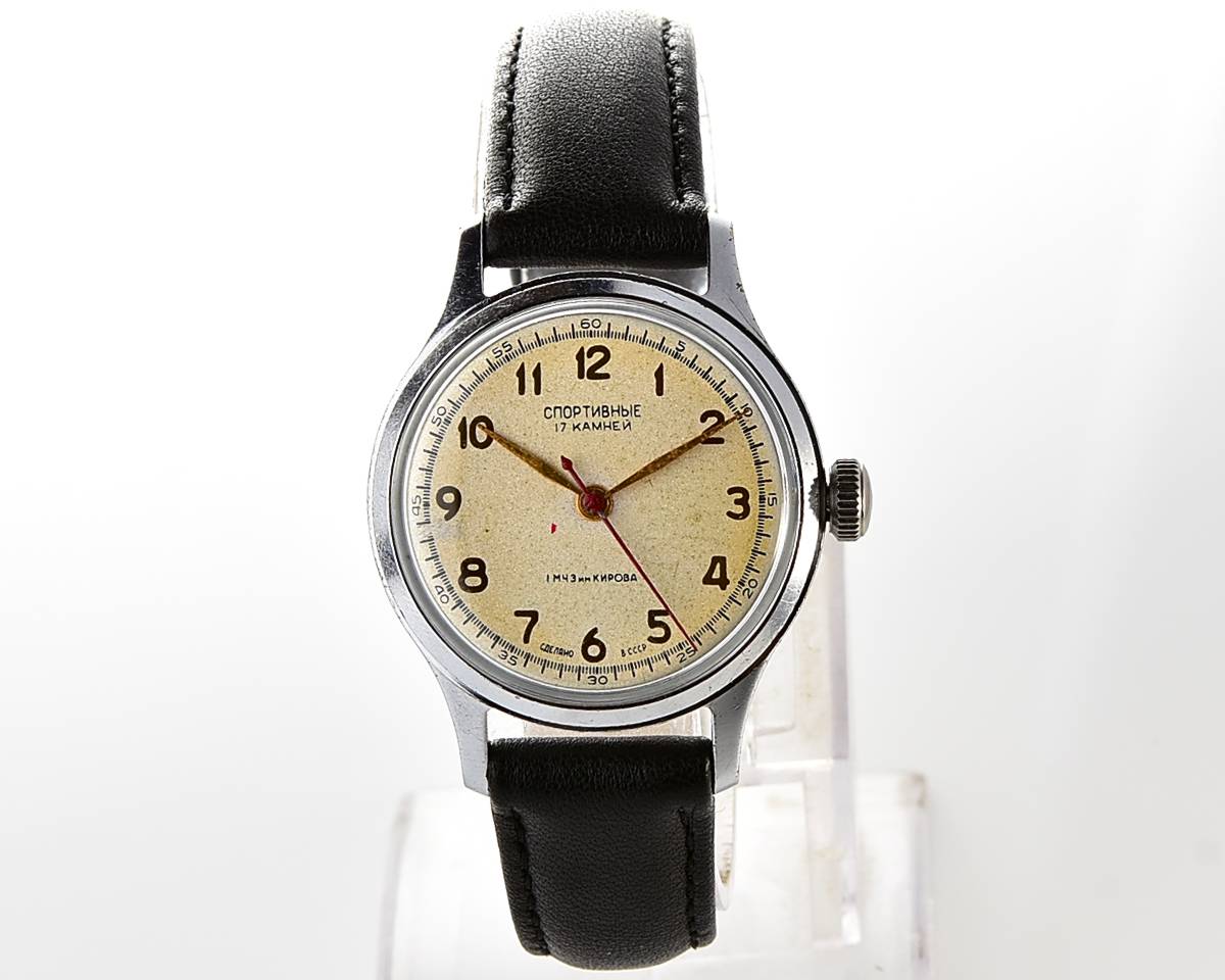 Excellent vintage soviet SPORTIVNIE mechanical watch from the 1950s