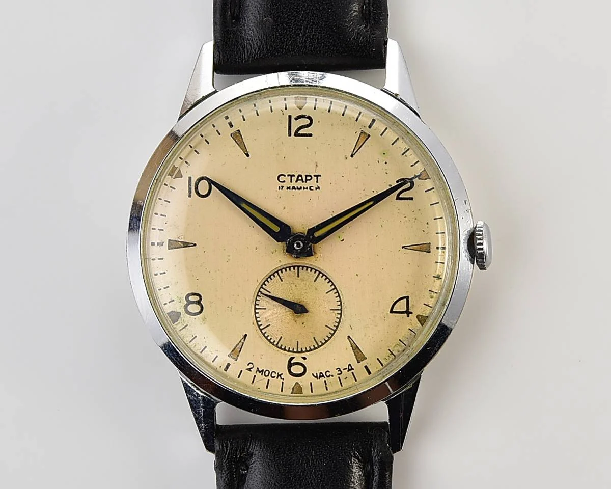 Rare! Start vintage Soviet classic mechanical watch, 3rd quarter of 1956