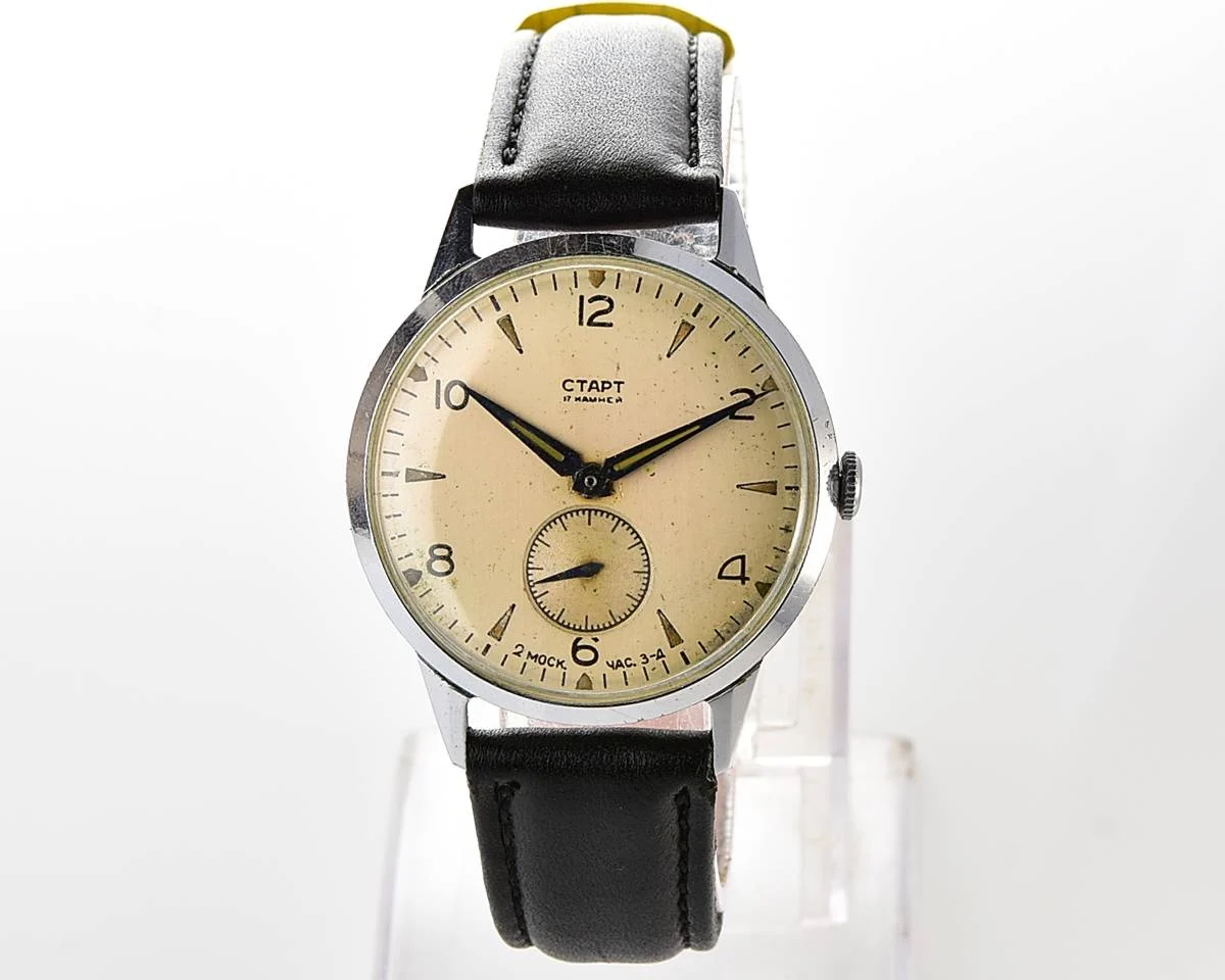 Rare! Start vintage Soviet classic mechanical watch, 3rd quarter of 1956